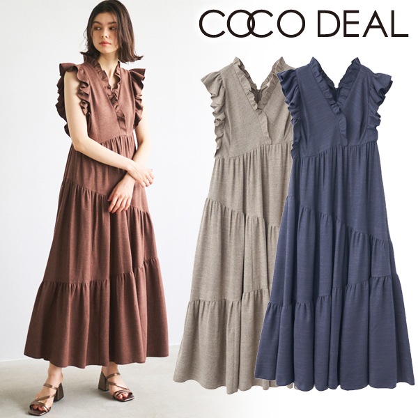 SOLD OUT】【SALE30%OFF】COCODEAL ココディール /ツイード調フリル 