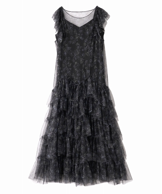 ラインフラワーチュールフリルワンピース ラインフラワーチュールフリルワンピース｜PETAL ONLINE（ペタル