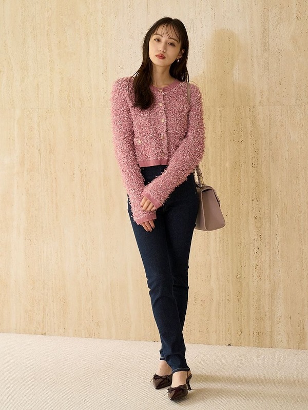 期間限定15%OFF】SNIDEL スナイデル ミックスツイードライクニット