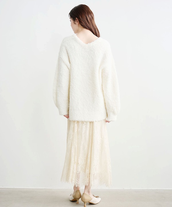 COCODEAL ココディール ニットカーデ×レースキャミワンピース 76115001