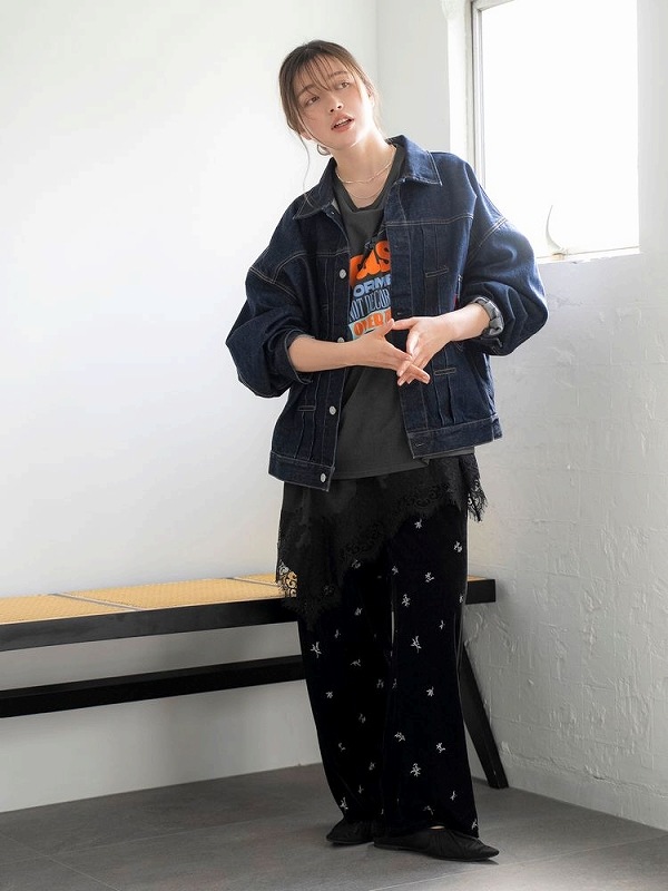 期間限定10%OFF】Ungrid アングリッド ルーズシルエットデニム
