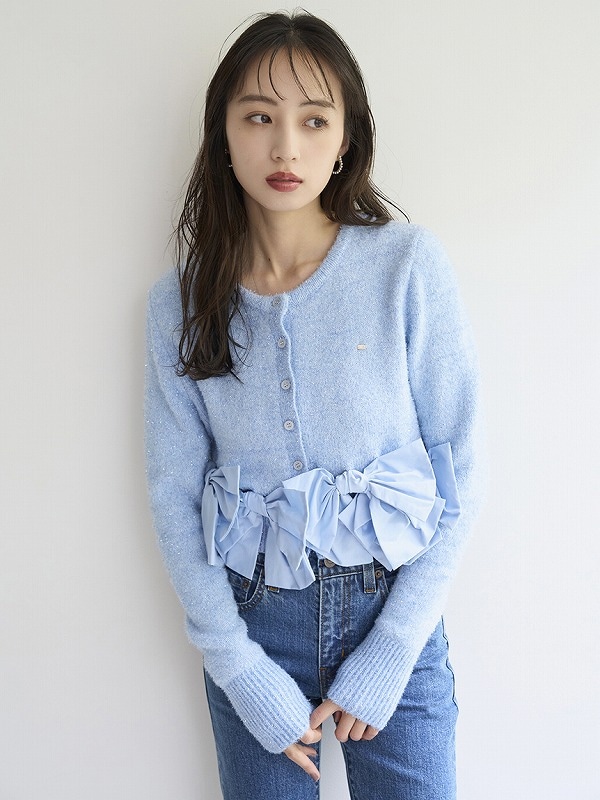 【新品未使用】SNIDEL スナイデル リボンモチーフカーディガン Amazon | [スナイデル] リボンモチーフカーデ | カーディガン