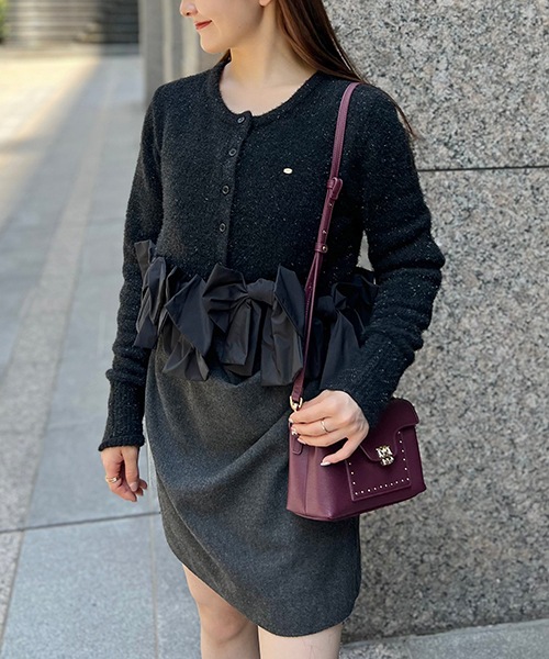 snidel リボンモチーフカーディガン スナイデル リボンモチーフカーディガン(ニット)｜トップス｜SNIDEL