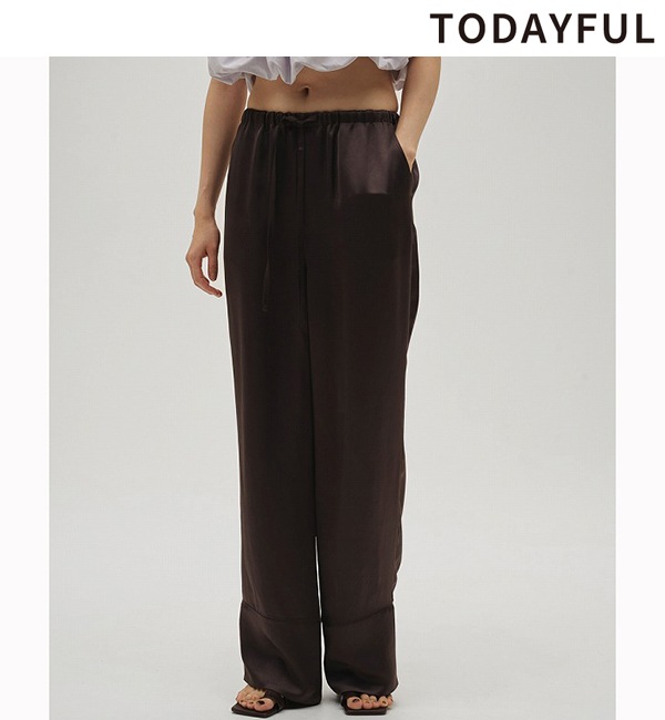��SALE30%OFF��TODAYFUL �ȥ��ǥ��ե�  Satin Easy Pants 12610704  /����󥻥������Բľ��� �������ˤ�15���ޤ�¨��ȯ��(���˰ʳ�)��