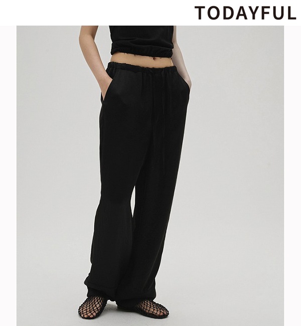 ��SALE30%OFF��TODAYFUL �ȥ��ǥ��ե�  Satin Easy Pants 12610704  /����󥻥������Բľ��� �������ˤ�15���ޤ�¨��ȯ��(���˰ʳ�)��
