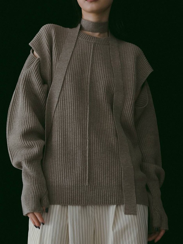 anuke ����̡���  Slit Rib Knit 62610523  /����󥻥������Բľ��� �������ˤ�15���ޤ�¨��ȯ��(���˰ʳ�)��