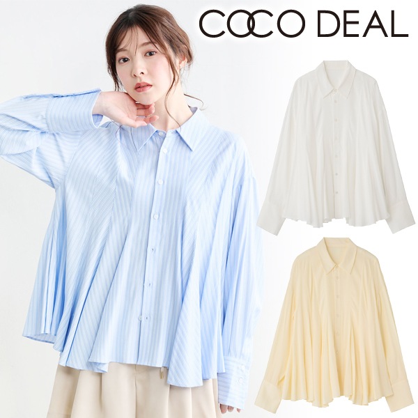 SALE20%OFF】COCODEAL ココディール フレアペプラムシャツ 76118050