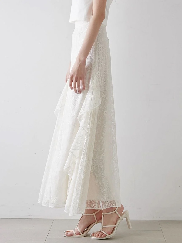 SALE50%OFF】SNIDEL スナイデル フリルレーススカート SWFS252144