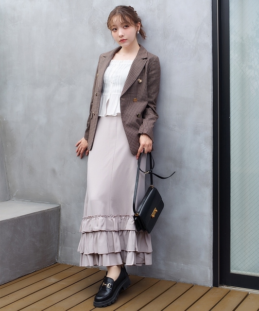 新品　LILLIAN CARAT　スリットスリーブテーラードジャケット　グレー SOLD OUT】LILLIAN CARAT リリアンカラット スリットスリーブ