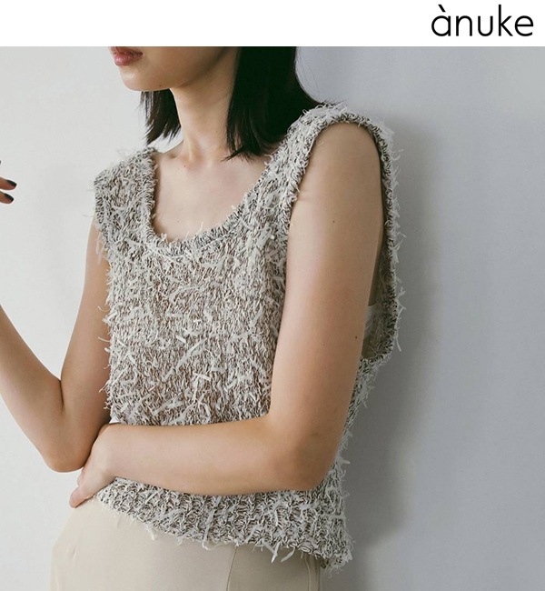 ��5���ָ���10%OFF 5/18(��)�ޤǡ�anuke ����̡���  Mixyarn Knit Vest 62610519  /����󥻥������Բľ��� �������ˤ�15���ޤ�¨��ȯ��(���˰ʳ�)��