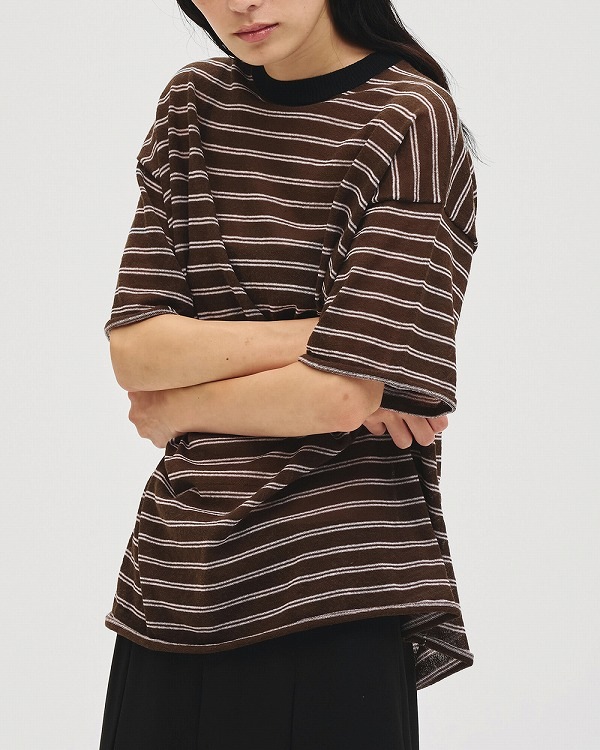 �ڴ��ָ���ݥ����5%��10/18(��)23:59�ޤǡۡ�ͽ���ʡ�TODAYFUL �ȥ��ǥ��ե�  Border Halfsleeve Knit 12710526 4�����5��������ͽ�� /����󥻥������Բľ���