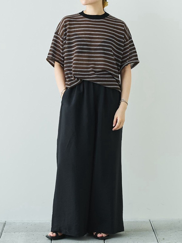 �ڴ��ָ���ݥ����5%��10/18(��)23:59�ޤǡۡ�ͽ���ʡ�TODAYFUL �ȥ��ǥ��ե�  Border Halfsleeve Knit 12710526 4�����5��������ͽ�� /����󥻥������Բľ���