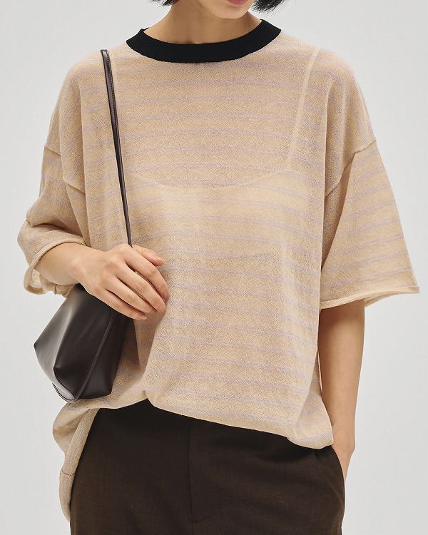 �ڴ��ָ���ݥ����5%��10/18(��)23:59�ޤǡۡ�ͽ���ʡ�TODAYFUL �ȥ��ǥ��ե�  Border Halfsleeve Knit 12710526 4�����5��������ͽ�� /����󥻥������Բľ���