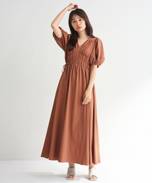 ココディール ♡ ギャザードロストワンピース SOLD OUT】COCODEAL ココディール ギャザードロストワンピース