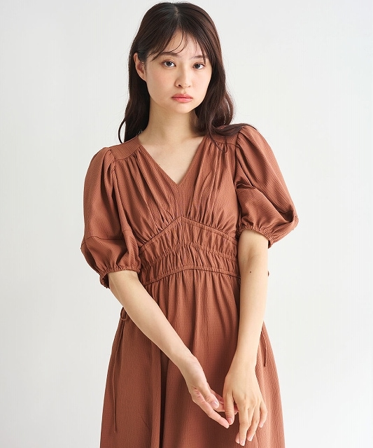 ココディール　ギャザードロストワンピース SOLD OUT】COCODEAL ココディール ギャザードロストワンピース
