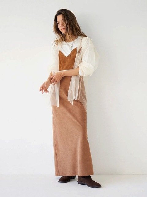 期間限定30%OFF】Ungrid アングリッド チュールレイヤードルーズシャツ