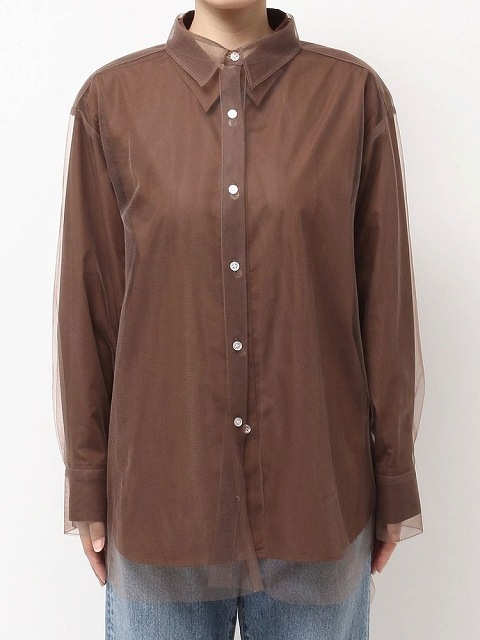 期間限定30%OFF】Ungrid アングリッド チュールレイヤードルーズシャツ