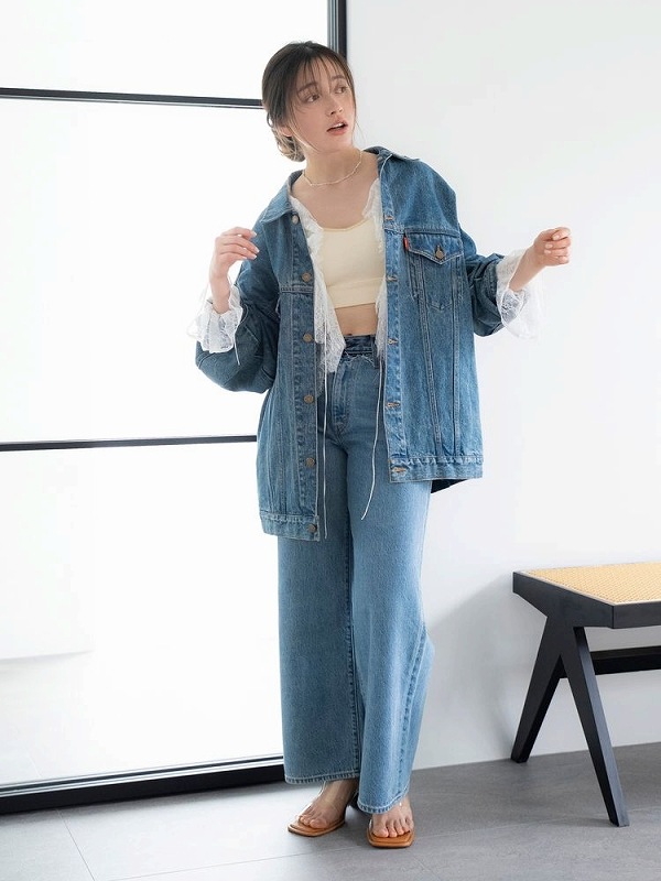 �ں����١ۡڴ��ָ���10%OFF��Ungrid ���󥰥�å�  Levis���� CINCH WIDE LEG REMAKE DENIM 112652480001  /����󥻥������Բľ��� 