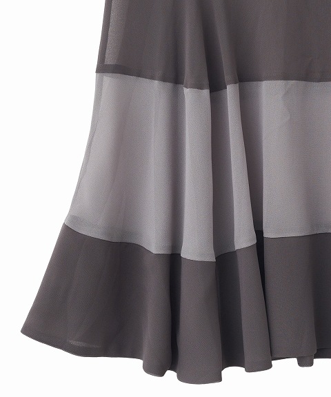 COCODEAL ココディール シフォンティアードマーメイドスカート  