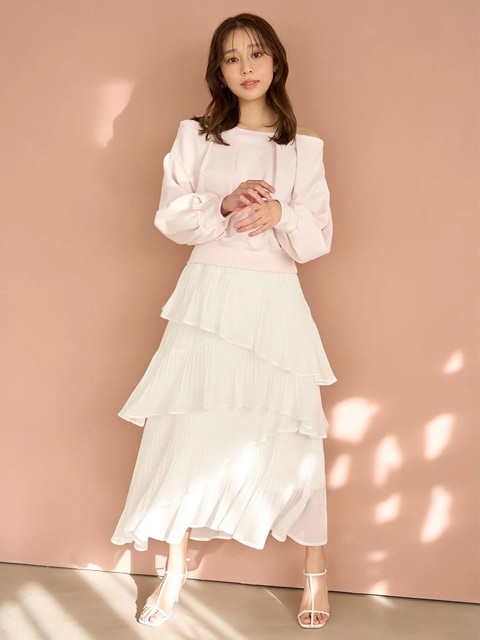 SNIDEL スカート Sustainableプリーツティアードスカート