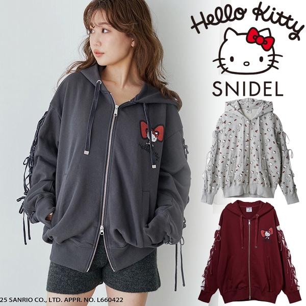 SNIDEL　ブルゾン　パーカー　スナイデル　オシャレ　可愛い 期間限定5%OFF】SNIDEL スナイデル 【HELLO KITTY】レースアップ