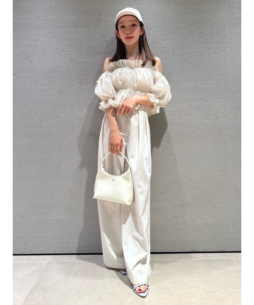 SNIDEL Sustainable ギャザーオフショルブラウス