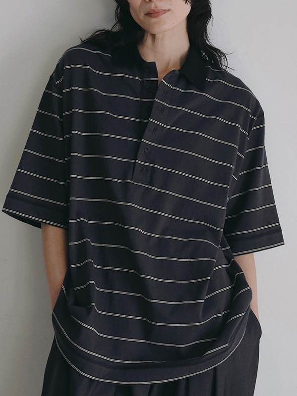 anuke ����̡���  Border Loose Polotops 62620613  /����󥻥������Բľ��� �������ˤ�15���ޤ�¨��ȯ��(���˰ʳ�)��