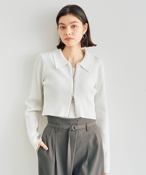 SALE50%OFF】COCODEAL ココディール 衿付きジップラメ