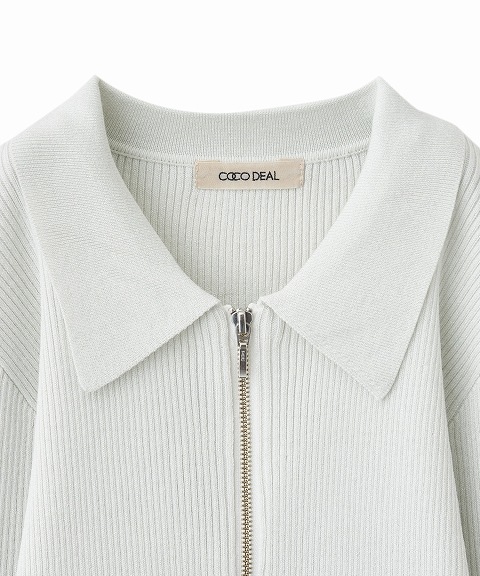 SALE50%OFF】COCODEAL ココディール 衿付きジップラメ