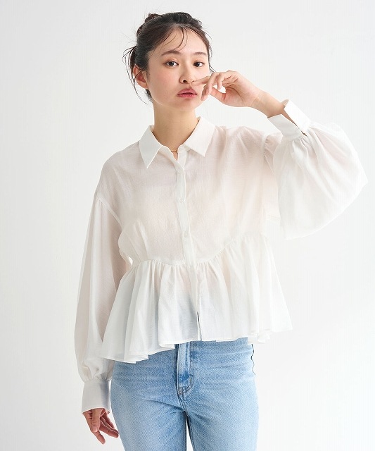 COCODEAL ココディール ギャザーペプラムシャツ 75518144 /キャンセル