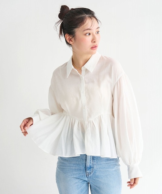 COCODEAL ココディール ギャザーペプラムシャツ 75518144 /キャンセル