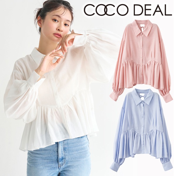 【うる】COCODEAL アシメペプラムカットソー2025春夏 新作 COCODEAL アシメペプラムカットソーブラウス 2025春夏 新作