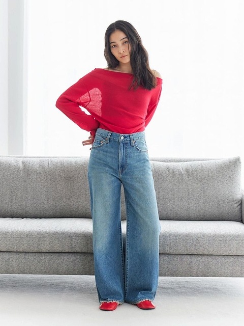 期間限定10%OFF】Ungrid アングリッド Levi's別注 RIBCAGE WIDE LEG