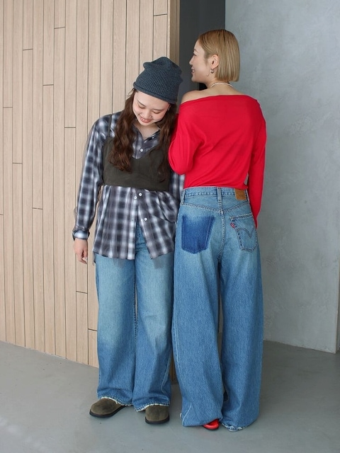期間限定10%OFF】Ungrid アングリッド Levi's別注 RIBCAGE WIDE LEG