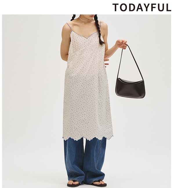 �ڴ��ָ���ݥ����5%��10/18(��)23:59�ޤǡۡ�ͽ���ʡ�TODAYFUL �ȥ��ǥ��ե�  Cotton Scallop Dress 12710304 4�����5��������ͽ�� /����󥻥������Բľ���