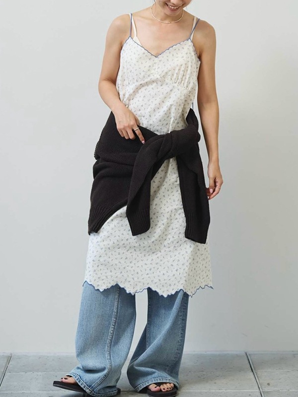 �ڴ��ָ���ݥ����5%��10/18(��)23:59�ޤǡۡ�ͽ���ʡ�TODAYFUL �ȥ��ǥ��ե�  Cotton Scallop Dress 12710304 4�����5��������ͽ�� /����󥻥������Բľ���