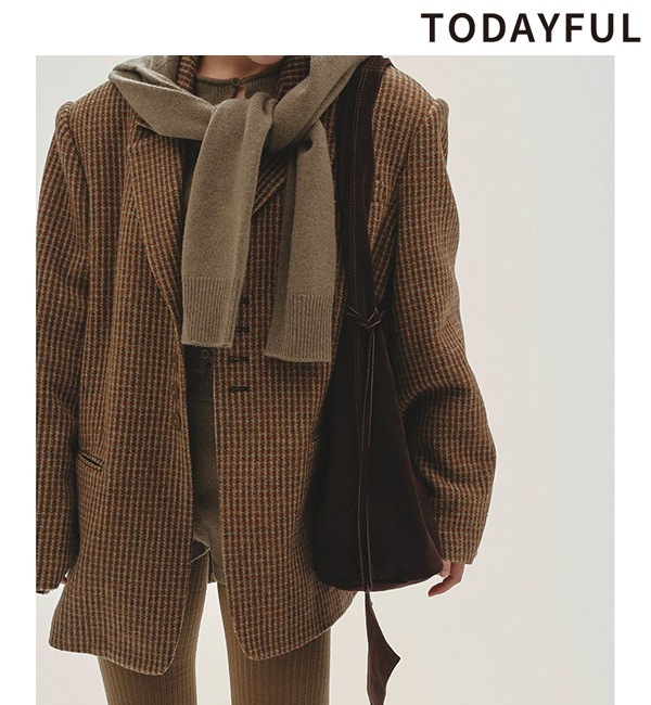 TODAYFUL �ȥ��ǥ��ե�  Wool100% Check Jacket 12420109  /����󥻥������Բľ��ʡ������ˤ�15���ޤ�¨��ȯ��(���˰ʳ�)��