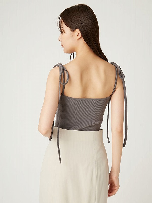 FRAY I.D ショルダーリボンニットレイヤードシャツ　タグ付き　GRW FRAY I.D（フレイ・アイディー） ＼SALE50%OFF+2BUY10%OFFクーポン有