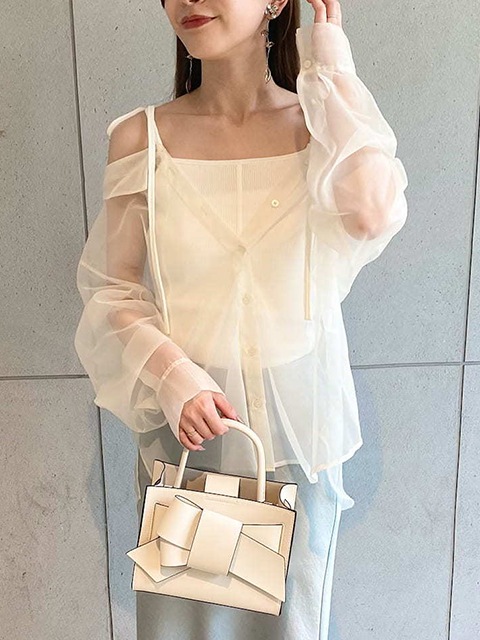 SALE50%OFF】FRAY I.D フレイアイディー ショルダーリボンニット