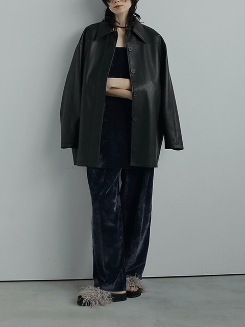 anuke Ecoleather Over Jacket 36 ブラック Ecoleather Over Jacket/anuke'62420103 - Select Shop Loozel