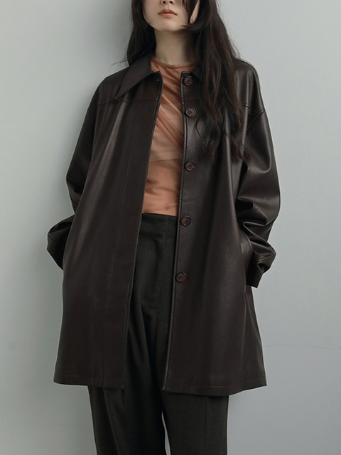 【未使用】anuke アンヌークEcoleather Over Jacket ànuke online store（アンヌーク） / Ecoleather Over