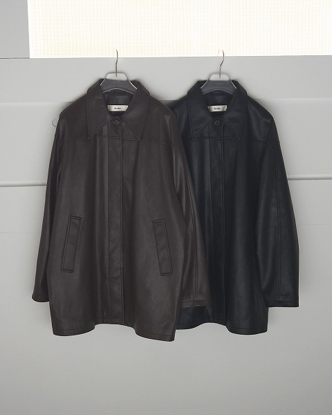 【 anuke 】 Ecoleather Over Jacket ànuke online store（アンヌーク） / Ecoleather Over