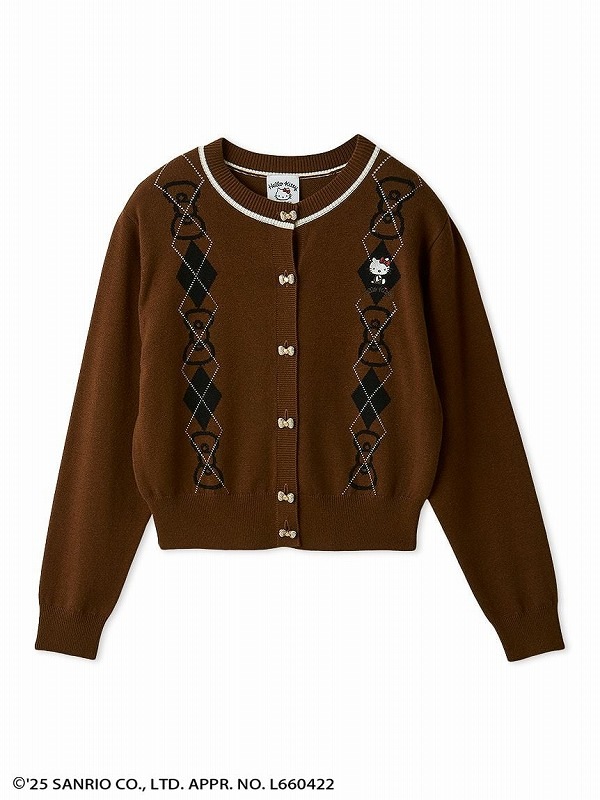 スナイデルキティカーディガン HELLO KITTY】アーガイルカーディガン（カーディガン）｜SNIDEL