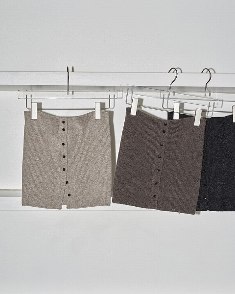 Todayful rib knit Bustier charcoal