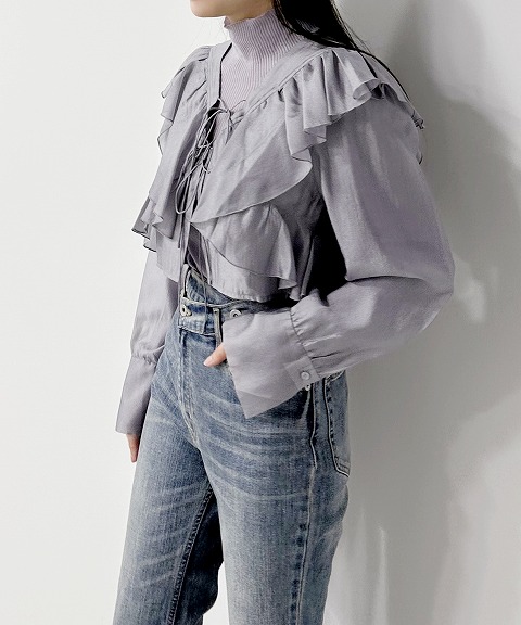 SALE50%OFF】COCODEAL ココディール リブタートルニット×オーガンジー 