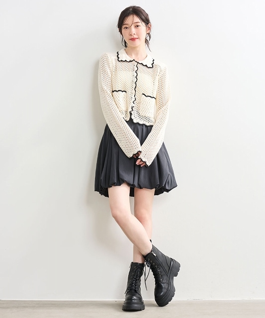 【え】ココディール　バルーンミニスカート　サイズ1 SALE50%OFF】COCODEAL ココディール バルーンミニスカート