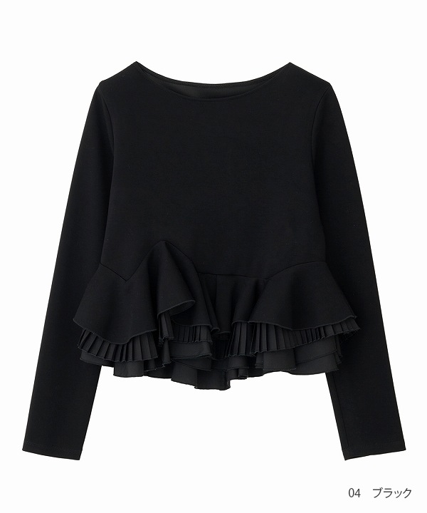 COCODEAL ココディール ランダムフリルペプラムトップス 76121101