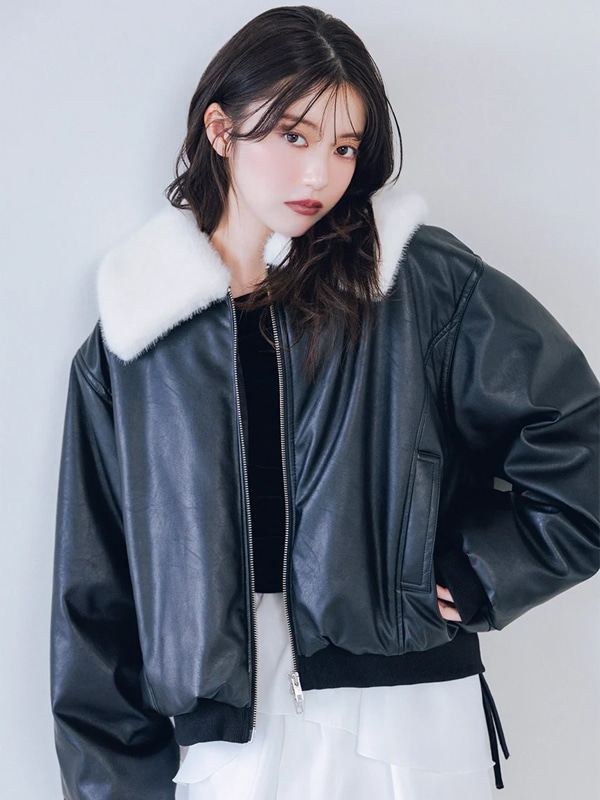 期間限定10%OFF】SNIDEL スナイデル バリエファーブルゾン SWFJ264210