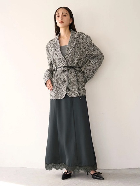 SALE60%OFF】SNIDEL スナイデル ヘムレースIラインサテン