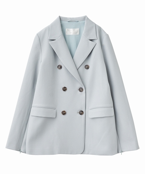 新品　LILLIAN CARAT　スリットスリーブテーラードジャケット　グレー スリットスリーブテーラードジャケット｜PETAL ONLINE（ペタルオンライン）